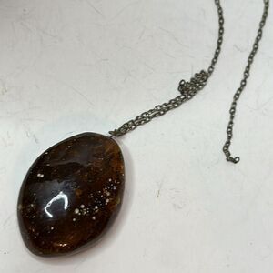 Large genuine Dark Baltic Amber Pendant 2” Bohemian Natural Gemstone Piece